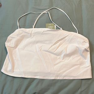 Soft crossed crop top